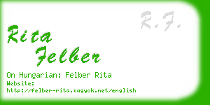 rita felber business card